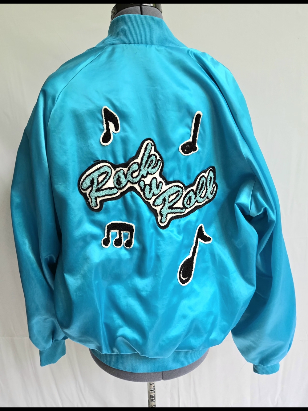 🎶Rock N' Roll Authentic Vintage Westark Blue Satin Bomber - M - Unisex